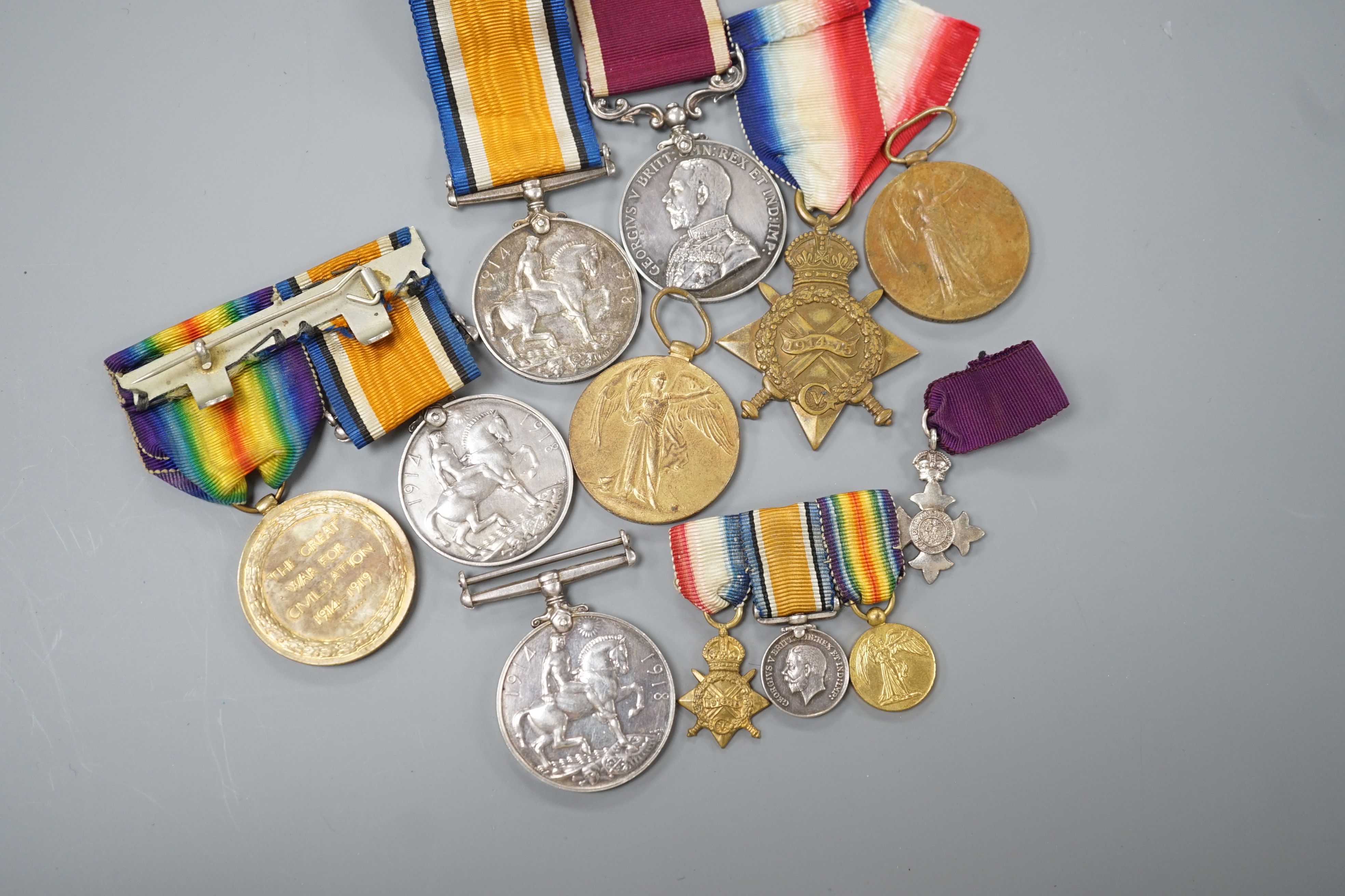 WWI and George V medals to include